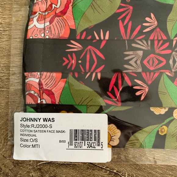 Johnny Was Floral Cotton Face Mask - Picture 3 of 5
